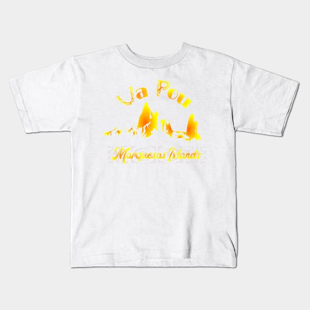 UA POU (Sunset) Kids T-Shirt by Nesian TAHITI